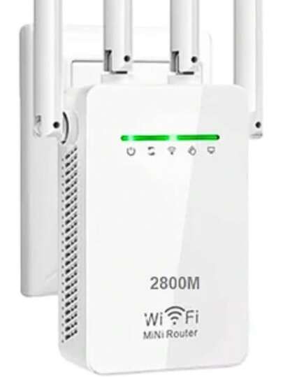 Amplificador Wi-Fi 4 Antenas 300Mpbs Repetidor de Sinal Wifi Wireless Fácil Configuração WPS Bivolt