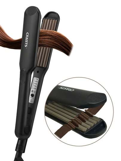 CRASTS CRASTS Clipe de Prancheta de Seda de Milho, Raiz de Cabelo Top Permanente Fofo, Top Permanente Plano, Dispositivo Permanente de Milho Grande Placa Rosto Interior Lã Encaracolada, Encaracolado Pequeno, Preto