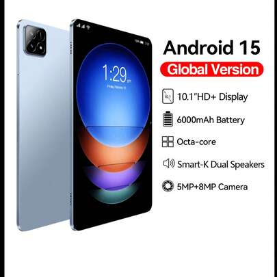 Qetupa X90商务平板电脑，8/4GB内存+256/128/64GB存储空间，搭载Android 15系统，MTK6771八核2.0GHz处理器，支持802.11ac Wi-Fi 5双频2.4G+5G网络，蓝牙5.2，高清(1280x800)触控屏，500万像素+800万像素双摄像头，6000mAh长效电池，支持最高512GB存储扩展，不支持SIM卡。这款平板电脑配备双摄像头，适用于会议等多种场景，拥有超长续航、无广告体验和触控显示屏，是理想的商务礼品之选。