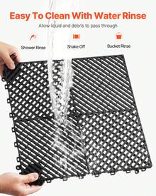 Parking Pad - 15,7 * 15,7 pouces noir 24 pièces 0,75 pouces - Voir 4