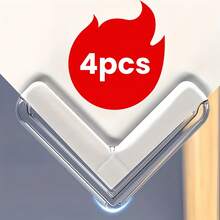 4/8pcs Transparent Furniture Corner Guards, Table Edge Protectors And Window Edge Covers, Suitable For Tables, Cabinets Etc., Reduce Bumps And Damage, Modern Design, Smooth Surface