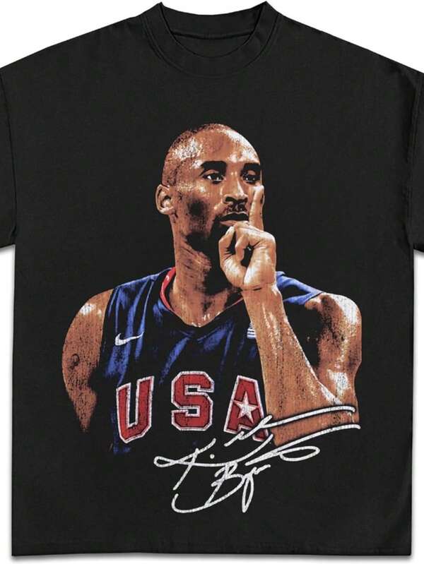 USA  Kobe Signature Graphic Tee _ Premium Quality Heavyweight Basketball Shirt For Adults & Kids