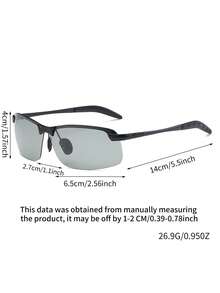 1 Piece Smart Photochromic Polarized Sports Sunglasses Suitable For Driving, Cycling, Skiing, Golf, Running, Cycling And Fishing - 黑色 - 查看 5