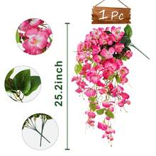 1pc/2pcs 25.2 Inch Faux Silk Hanging Amaryllis Flower, UV Resistant Artificial Flower, Suitable For Garden, Wedding, Front Door, Porch, Yard, Valentine's Day Gift - Multicolor - View 19