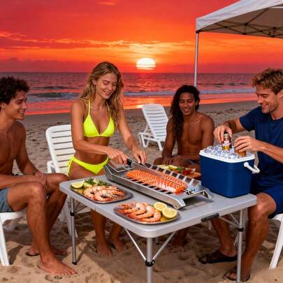 180° Rotatable Stainless Steel Flame Catcher, Suitable For Fire Pit And Grill, Screw-Free Clamp Mechanism Flame Salmon Board Accessory