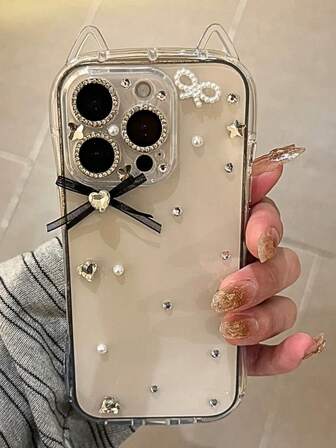 Cat Chic Leopard Glitter Leather Case Compatible With IPhone 17 Pro Max 16 Pro 13 14 15