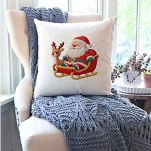 Christmas Embroidery Craft Kit - DIY Handmade Embroidery Supplies, Printed Pattern, Embroidery Floss, Needles, Complete Set For Christmas Tree Ornament, Christmas Gift