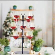 Red Wine Glass Rack Wrought Iron Wine Glass Storage Rack Creative Home Decoration Wedding Decoration High-Foot Glass Metal Hanger - Black - View 2