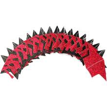 Baby Royal Navy Blue Party Decorations Streamers Garland - 12pcs Boy Birthday Frozen Ocean Shower 4 - Leaf Paper Clover Streamer, Bachelorette Bridal Wedding Engagement Banners Decor 2025 - 紅黑色 - 查看 4