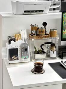 1pc House Shaped Pegboard, Can Hold Tissue Box, Serve As Phone Stand, Ball Hook, Bottom Stand, Multifunctional Storage Box - Multicolor - View 7