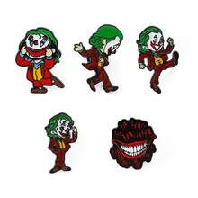 Warner Bros 1/5 Pcs Cartoon Anime Brooch Set Personalized The Joker Character Shaped Enamel Pin Metal Badge Jewelry Clothing Backpack Accessories Gift For Friends - One Size - View 4