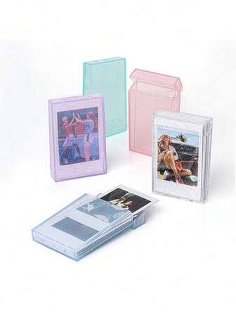 Flash Pink Portable Transparent Storage Box
