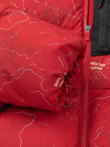 Balabala Áo khoác phao cho bé trai, mùa đông 2025, ấm áp và chống nước - tông màu đỏ - Xem 6