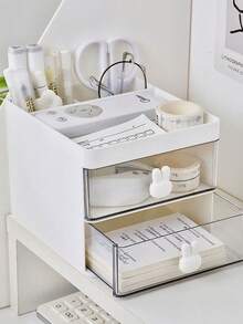 1pc Cute Rabbit Multi-Function Desktop Storage Box - Large Capacity Makeup, Pen And Tool Storage Box, Desktop Organizer - Multicolor - View 6