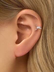 1 pieza Pendiente de plata de ley 925 con diseño de pájaro de espalda plana | Pendiente de botón diminuto | Pendiente apilable | Pendiente de pájaro | Joyería de plata de ley 925 | Adecuado para uso diario de mujeres | Se vende como 1 pieza (no 1 pieza) - Multicolor - Ver 7