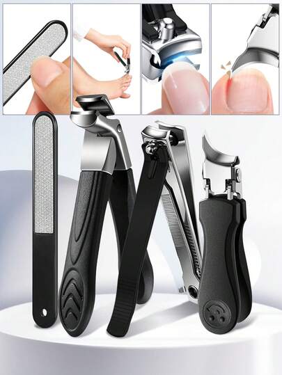 ANDVICTORY 2/4pcs Nail Clipper Set, Suitable For Ingrown Nails, Thick Nails, Professional Heavy Duty Nail Clippers, Pedicure & Manicure Tools