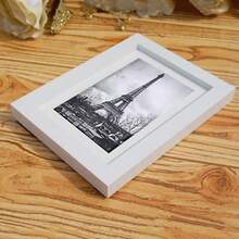 1pc Black Large PS Photo Frame, Minimalist Personalized Multi-Functional Office Decor, Special Gift - White - View 3