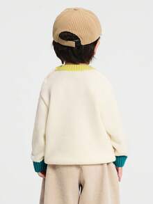 Balabala Tom And Jerry Boys' Embroidered Knit Sweater, 2025 Autumn/Winter Collection, Soft Pullover - Off-white - View 5
