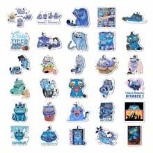 56/112pcs KPOP Stickers, Cartoon Tiger & Devil Stickers, Waterproof Bottle Notebook Stickers, Notebook, Diary, Guitar, Skateboard Stickers, Anime Series - Multicolor - View 3