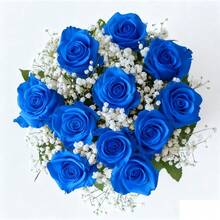 Valentine's Day Fake Flower Gift, Artificial Rose Bouquet Set In Red Pink White Blue, Fake Flowers For Anniversary, Birthday, Home Decor - Multicolor - View 4