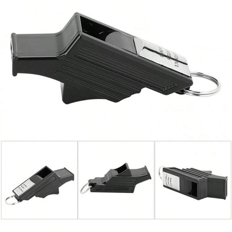 Coach & Referee Whistles - Black - Silver - View 3