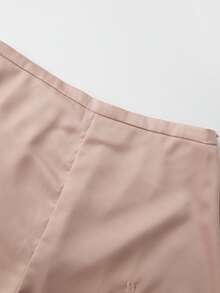 Pantalones cortos de encaje de satén Y2K para mujeres, pantalones cortos casuales de seda, adecuados para el ocio diario en el hogar y salir a usar - Rosa - Ver 7
