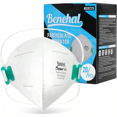 LotFancy  Mask For Adults NIOSH Particulate Respirator  Face Mask For Construction Cleaning Sanding Dust Pollution