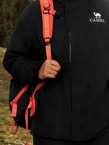 CAMEL CROWN Men's Outdoor Shell Jacket Autumn/Winter Champion: Kai Jia ICON Goose Down Liner Shell Jacket Three-In-One Waterproof Outerwear - Phantom Black - View 4