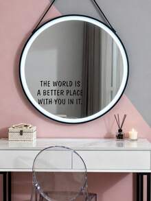 1/2 件装“有你，世界更美好”励志语录贴纸套装 – 自粘乙烯基贴纸，适用于镜子、汽车和家居 | 车辆和生活空间励志装饰 - 彩色 - 查看 6