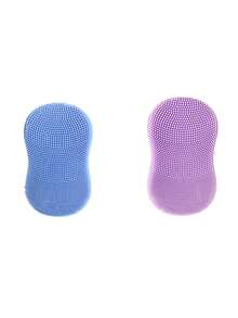1 Mini Finger Face Washing Brush Soft Silicone Massage Makeup Remover Face Washing Cleanser Portable Face Cleansing Brush Blackhead Brush - Multicolor - View 14