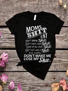 Mom's  List, Mothers Day Gift, Mothers Day Gift From Daughter, Mothers Day Gift From Son, Personalized Mothers Day Gift,This Fun Printed Casual T-Shirt Is The Perfect Gift For Valentine's Day/Christmas - 款式20 - 查看 1