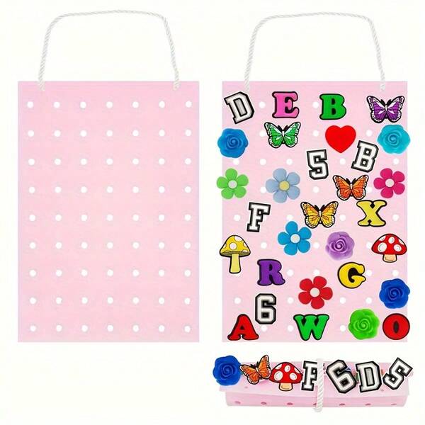 1pc Hanging Shoe Charm Holder With Holes, Portable Shoe Decoration For Charms Display Stand, Wall Mounted Display Holder For Shoe Charms (Shoe Charms Not Included)