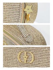 Christian Dior 2025限量版圣诞化妆包，闪耀金色编织纹理，散发迷人光泽，打造耀眼效果 - 金色 - 查看 5