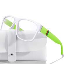 1副时尚变色太阳镜，UV400防护，适合跑步、骑行、钓鱼、露营、徒步等户外活动，配有眼镜盒，男女通用 - 彩色 - 查看 14