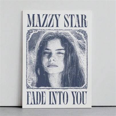 1pc Mazzy Star Poster, Music Wall Art, Band Cover Graphic, Indiepop Poster, Slowcore Poster, Shoegaze Poster, Digital Art Print Posters Canvas Painting Wall Arts Room Home Decoration Unframed
