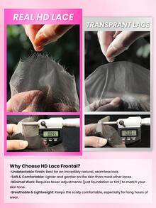 WOWANGEL 5x5英寸真人发蕾丝前额假发，预先拔除婴儿发，现货，100%真人发，隐形直发，完美贴合肌肤，真正透明蕾丝前额，仅限女性使用