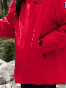 CAMEL CROWN Men's Outdoor Shell Jacket Autumn/Winter Champion: Kai Jia ICON Goose Down Liner Shell Jacket Three-In-One Waterproof Outerwear - Dazzling Red - View 4