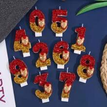 Nến hình nhân vật ngộ nghĩnh, họa tiết hoạt hình dễ thương, thích hợp cho tiệc sinh nhật, bánh kem, quà tặng cho trẻ em từ 0-9 tuổi. - Nhiều màu - Xem 11