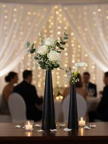 1件/套 金属铁艺花瓶/花架，简约浪漫，适用于婚礼宴会、烛光晚餐、家居桌面装饰、高档花盆、玫瑰花瓶、粉色房间装饰、家居装饰、桌面装饰、餐桌摆设、送亲友的礼物、毕业礼物、女士礼物、闺蜜礼物、婚礼餐桌装饰、生日派对装饰、母亲节礼物、复活节装饰、绿色、餐桌装饰 - 彩色 - 查看 11