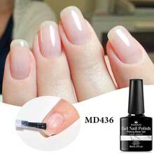 MSRUIOO 8ml 黑白波点凝胶指甲油 - 波浪纹理镂空设计，持久美甲沙龙DIY美甲 - 彩色 - 查看 9