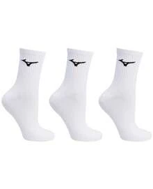 Mizuno Mid-Calf Training Socks Kit, 3-Pack - White - White - View 1