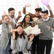 Congratulations 2025 Graduation Cake Topper,Congrats Grad Cake Decor - 2025 High Schoolsss/College/Senior Graduation Party Decorations Supplies (Woody){Inchcolor_nameinch:InchWoodyinch} - 伍迪 - 查看 5
