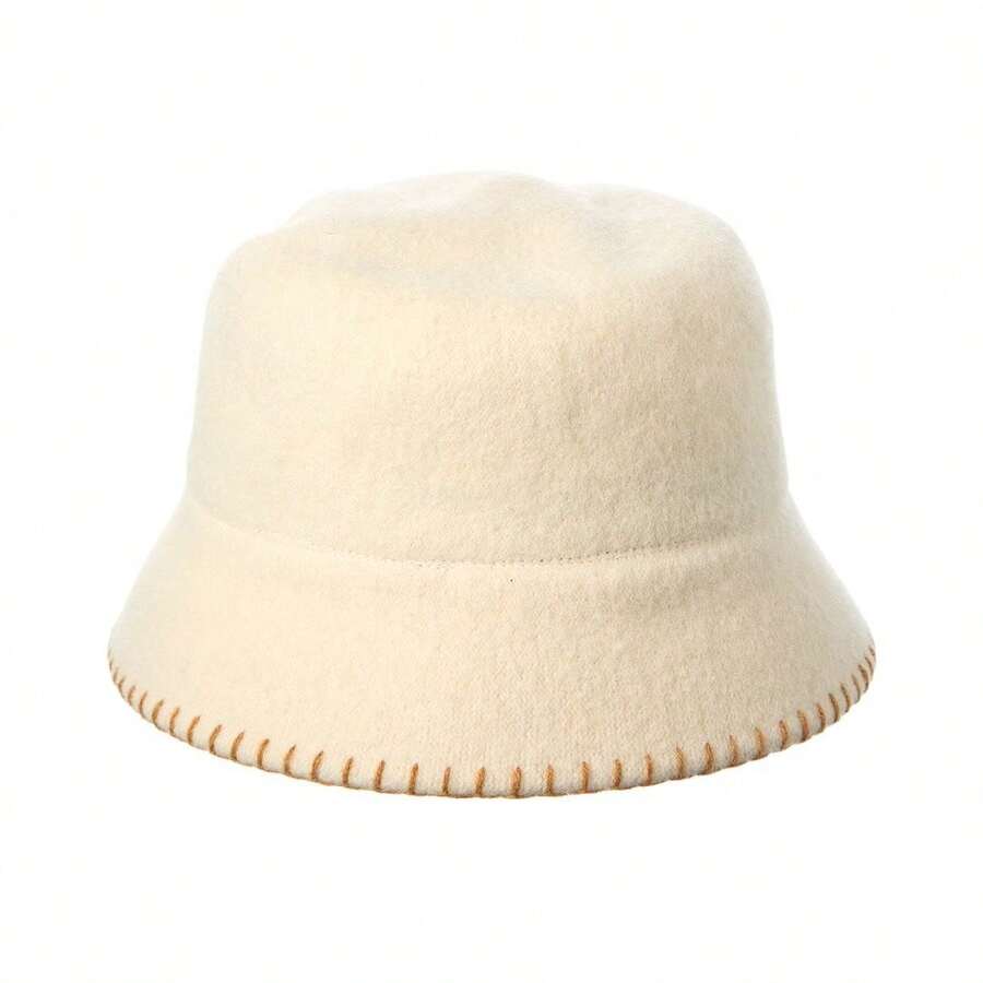 Bruno Magli Knit Felt Wool Bucket Hat - trắng - Xem 1