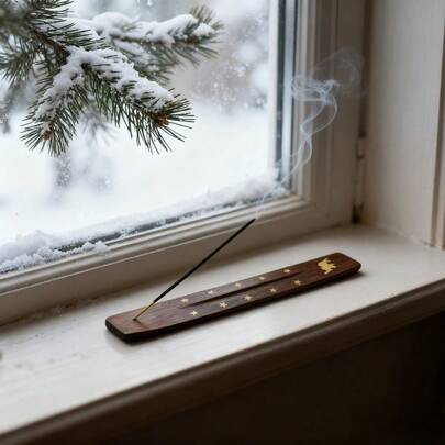 1PC Elegant Incense Burner Ash Catcher Holder Incense Fragrant Natural Ash Board Aromatherapy Home Decor Plain Burner