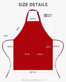 Chef Apron & Chef Hat - Red - View 2