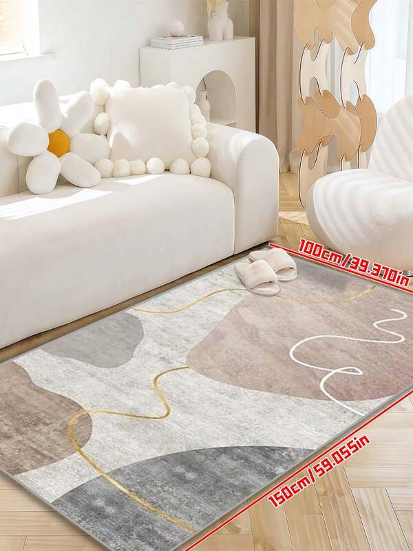 Ultra Soft Luxurious Diamond Velvet Rug - Non-Slip, Machine Washable, Modern Nordic Design - Suitable For Living Room, Bedroom, Etc.