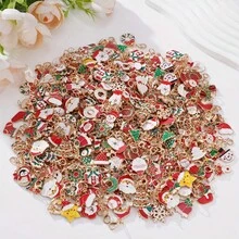 25pcs Random Mixed Christmas Series Metal Keychain, Perfect Practical Design, Various Christmas Gift Hanging Accessories, Ideal Christmas Party Decorations & Small Gifts