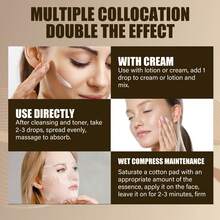 Lactic Acid Facial Serum, Facial Essence For Autumn & Winter, Moisturizing & Hydrating. Contains Witch Hazel & Ceramide. Helps Tighten Pores, Smooth & Refine Skin, Cleanse Blackheads & Blemishes - White - View 4