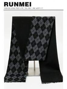 Patrón de rombos negros y grises