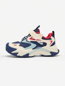 Balabala Kids Unisex Chunky Sneakers, 2025 Spring Autumn Outdoor Non-Slip - Blue and White - View 2